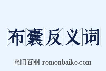 布囊反义词是什么意思的图片